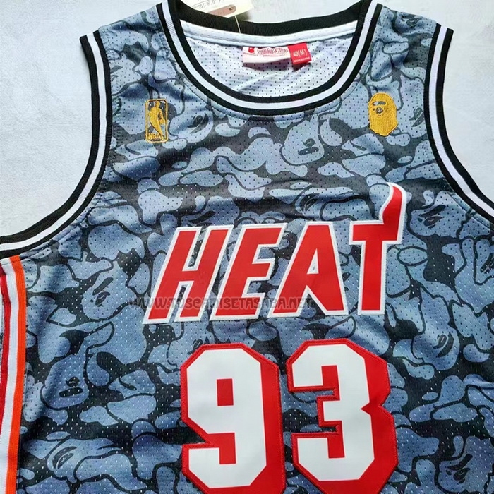 Camiseta NO 93 Miami Heat Hardwood Classic Bape Negro